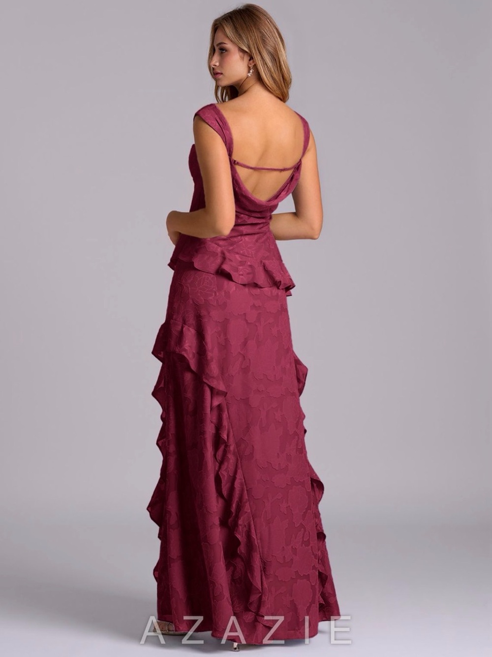 Azazie Burgundy Sloane Bridesmaid Dress
